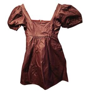 Luba by Payne faux leather merlot dress
